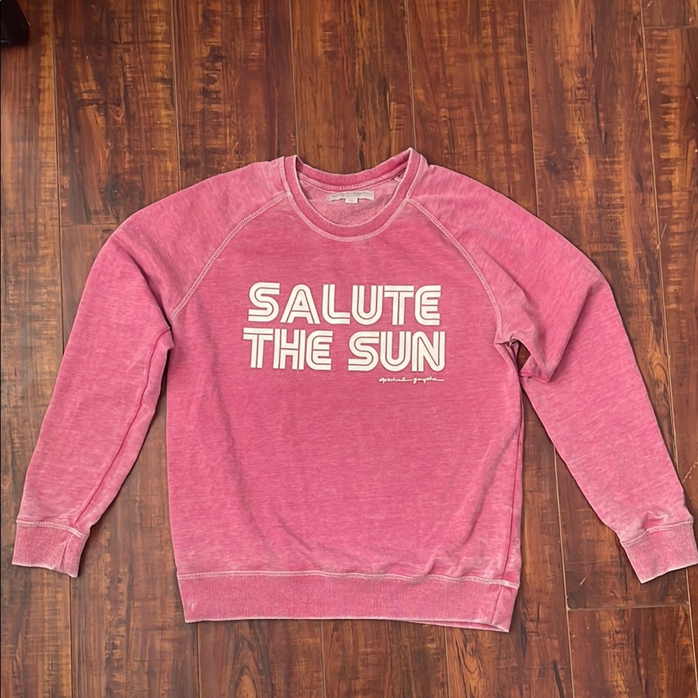 Spiritual Gangster “Salute The Sun” Pink Sweatshirt